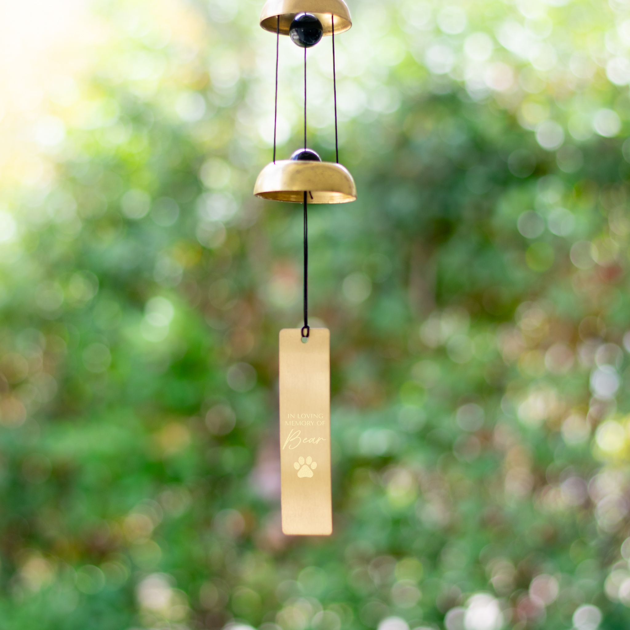 Pet Memorial Wind Chime with Custom Engraved Name image number null